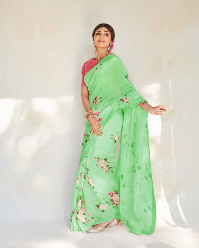 MG 256 Linen Printed Daily Wear Sarees Catalog